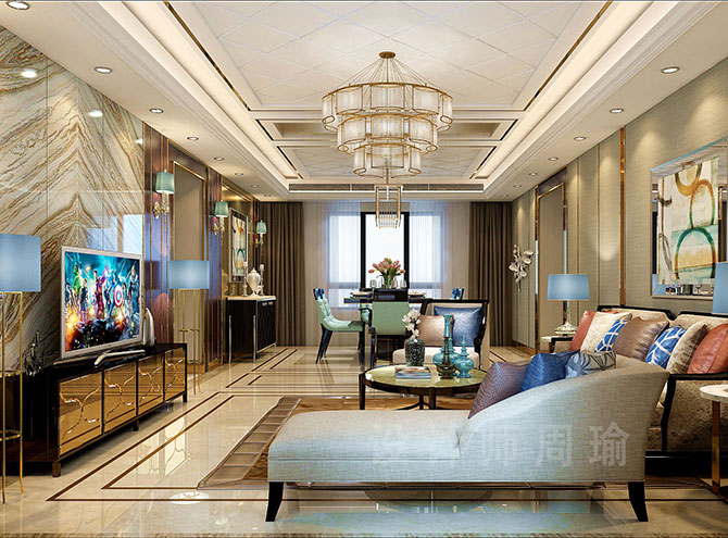 美女操鸡巴视频世纪江尚三室两厅168平装修设计效果欣赏